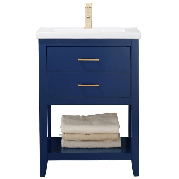 Design Element Cara 24 Single Sink Bathroom Vanity In Blue Com Design Element Cara 24 Single Sink, Design Element Mason 24 Inch Single Sink Bathroom Vanity In Blue
