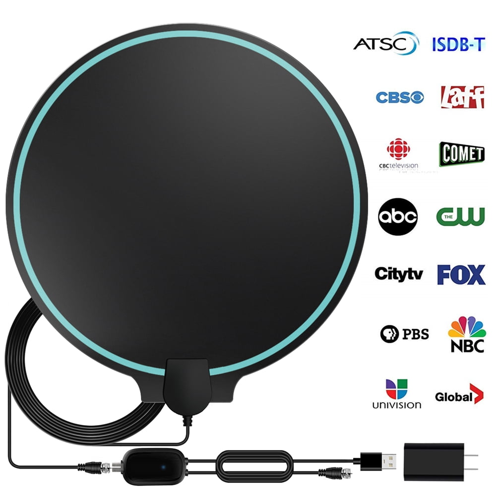 Onn Indoor Dual Color Amplified Antenna 50 Mile Range Walmart Com