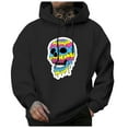 thumbnail image 4 of Black Hoodie Men Mend Hoodies Men's Sweat Shirt Men Long Sweatshirt Snowboard Hoodie Heavy Blend Men's Halloween Hooded Sweatshirt Black XXL, 4 of 4