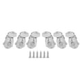 thumbnail image 3 of Guitar Tuning Keys, Guitar Machine Head 0.7in Handle Width 6 Pcs Durable Silver  For Replacing Old And Damaged Parst For Most Guitars 6 Right Peg Set,6 Left Peg Set,3 Left And 3, 3 of 8