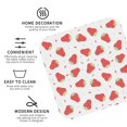 thumbnail image 3 of Fuzoiu Hand Drawn Strawberry Print Leather Coasters Set,Drink Coasters Set of 4,for Tabletop Protection, Durable PVC Coasters,Home Décor and Housewarming Gift-Square, 3 of 6