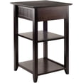 thumbnail image 6 of Winsome Burke 2 Shelf Transitional Solid Wood Printer Stand in Coffee, 6 of 10