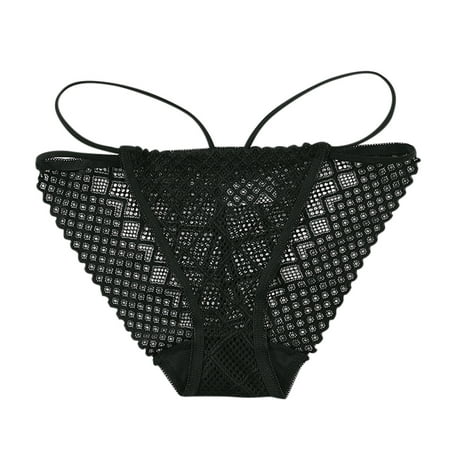 

Efsteb Womens Lingerie Ropa Interior Mujer G Thong Lingerie Transparent Breathable Underwear Low Waist Briefs Sexy Comfy Panties Lace Knickers Thongs Black