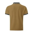 thumbnail image 4 of WRKEKC Mens Pullover Shirts Collared Button Down Plaid Printed Short Sleeve Top for Men Trendy Casual Outings and Office Looks, 4 of 5