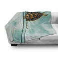 thumbnail image 3 of Turtle Soft Flannel Fleece Throw Blanket, Baby Turtle Swimming in Abstract Waters Serene Nature Picture, Cozy Plush for Indoor and Outdoor Use, 50" x 70", Pale Coffee Seafoam, by Ambesonne, 3 of 6