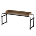 thumbnail image 4 of Lorelo Overbed Table with Wheels, Adjustable Legs Height Rolling Over Bed Desk, Heavy Duty Laptop Table for Hospital and Home, 120x40cm, 350lbs Weight Capacity, 4 of 7