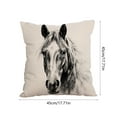 thumbnail image 3 of Horse-Print Cotton Linen Cushion Cover for Sofa, Living Room, Office or Model Unit, Decorative Throw Pillowcase with Lumbar Support, 3 of 6