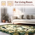 thumbnail image 2 of ODIKA 4'x6' Machine Washable Non-Slip Area Rug, Meadow Songbird with Delicate Blooming Branch Motifs High Traffic Rug, Green, 278843, 2 of 7