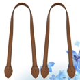thumbnail image 2 of 2pcs Imitation Leather Bag Handles Durable Handbag Strap Replacing Bag Belt for Women Yellow Brown, 2 of 3