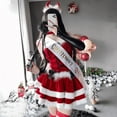 thumbnail image 2 of QueenLine Cosplay de Noël Mrs Santa Claus Lingerie Series Cape d'Orignal Corde Pyjama Aguichant Robe Rouge (27, Taille Unique), 2 of 31
