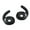 1 pair-Black, variant on Earphones Earhook Earplugs Accessories For 4 Soft Silicone Earbud Tips Eartips Replace Repair Parts