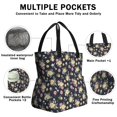 thumbnail image 3 of Pioneer Flower Floral Print Pattern Drawstring Lunch Bag Women - Drawstring Lunch Bag Insulated for Work Office - Stain-Resistant Large Lunchbags for Women with Multi-Pockets, 3 of 6