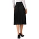 thumbnail image 3 of Falda midi plisada para mujer, elástica en la cintura alta, estilo A-line, casual, fluida, larga, color negro, 3 of 6