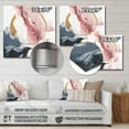 thumbnail image 4 of Designart "Transcendent Beauty in Marble Art Pink and Blue II" Abstract Marble Metal Art Living Room, 4 of 5