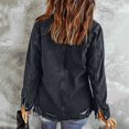 thumbnail image 4 of Vedolay Women's Denim Jackets Women's Denim Jackets Stretch Classic Slim Fit Jean Jacket for Women,Black XXL, 4 of 5