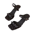 thumbnail image 5 of DIVVce Polka Dot Bow Accent Slingback Heels For Women Open Toe Comfortable Party Footwear, 5 of 8