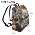 thumbnail image 2 of Gaeub Serene Kitten Kingdom Print Women's Leather Backpack,Travel Laptop Backpack,Fashion Ladies Leather Backpack Bag for Travel,Leather Drawstring Daypack for Me, 2 of 4