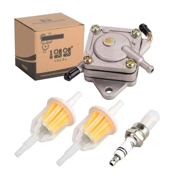 10L0L Golf Cart Fuel Pump for Club Car DS Precedent Gas 1014523 1014524 with Free Spark Plug and Fuel Filters