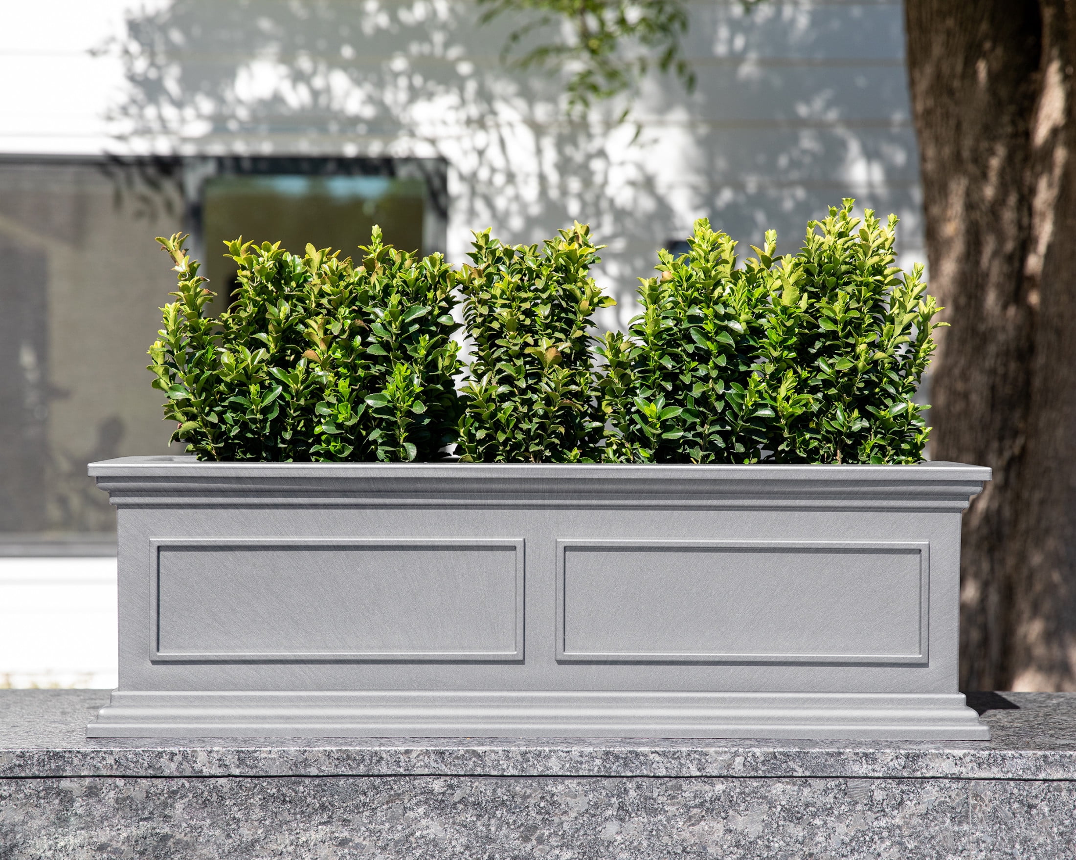 Veradek Brixton Window Box 36" Plastic Planter - Gray