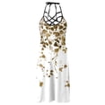 thumbnail image 4 of SMihono Robe d'Été pour Femmes Grande Taille Mode Femmes Décontractée Aguichant à Col en V Robes Imprimées d'Été Sans Manches à Lacets Robe Chandail, 4 of 4