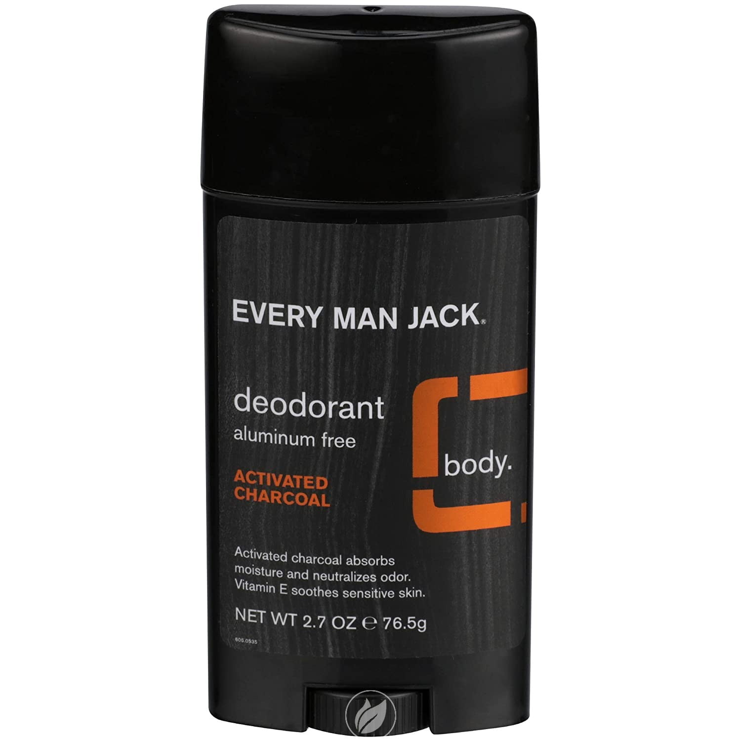 (2 Pack) Every Man Jack Deodorant, Activated Charcoal 2.7 Oz