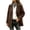 Coffee, variant on Women's Wool Blend Blazer Jacket With Pockets Long Sleeve Notched Collar Button Business Jacket,Size S-3XL