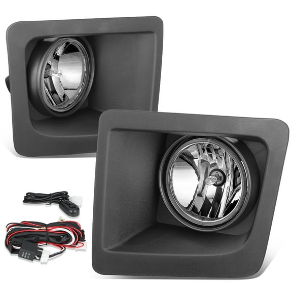 DNA Motoring FL-ZTL-380-CH For 2014-2015 GMC Sierra 1500 Chrome Housing Clear Lens Fog Light Lamps With Switch