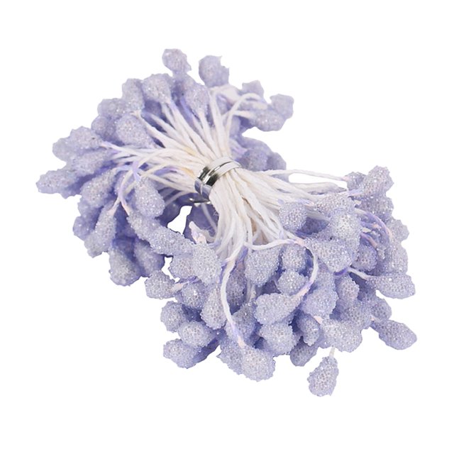 Advancent 6/8/10/12/50/70/90 Uds. Mezcla de flores moradas cereza estambre bayas paquete DIY Navidad pastel de boda caja de regalo decoración de coronas Flores artificiales No.22 Advancent HA002016-22