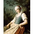 thumbnail image 2 of Rotari, Pietro Antonio 20x24 Black Ornate Wood Framed with Double Matting Museum Art Print Titled - Young Woman, 2 of 4
