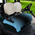 thumbnail image 2 of Golf Cart Seat Covers for 2 Seater, Blue Black Ombre Soft Microfiber Cart Seat Towel Blanket, Modern Gradient Abstract Art Absorbent Breathable Non Slip Bench Seats Protector for Golf Course 51"x31", 2 of 9