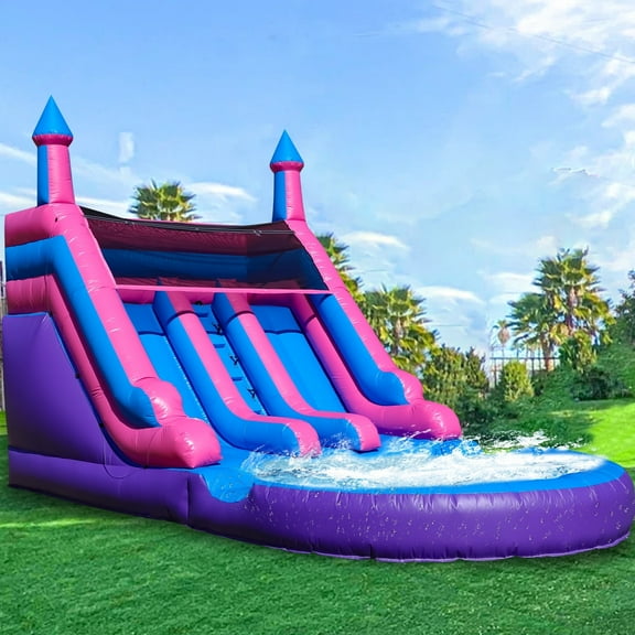 Relunch 21FT Inflatable Water Slide with Pool – Dual Lane Outdoor Slide for Kids Ages 3-12 ( Without Blower)