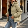 thumbnail image 5 of Xdegoge Womens Puffer Jacket Zip Up Thick Insulated Quilted Padded Winter Coat with Pockets Cold Weather Warm Hooded Outerwear,Sizes M-4Xl, 5 of 7