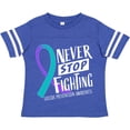 thumbnail image 3 of Inktastic Never Stop Fighting Suicide Prevention Awareness Ribbon Boys or Girls Toddler T-Shirt, 3 of 5