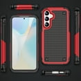 thumbnail image 5 of Nalacover Samsung Galaxy A15 Case, Heavy Duty 3 in 1 Rugged Shockproof Rugged Silicone Hybrid Hard PC Soft TPU Bumper Camera Raised Drop Protective Girls Women Boy Men Phone Covers, Red, 5 of 7