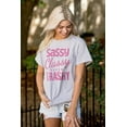 thumbnail image 4 of Funny Sassy Classy Never Trashy Women's Plus Size Graphic Tee Brisco Brands 3X, 4 of 5