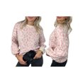 thumbnail image 2 of Honganda Women's Autumn Loose Sweater Leopard Pattern Long Sleeve Knitwear Pullover, 2 of 9