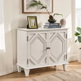 thumbnail image 2 of Hassch Accent Cabinet with 2 Doors, Small Buffet Sideboard with Adjustable Shelf, Credenza for Living Room, Dining Room, Kitchen, Entryway, Hallway, Antique White, 2 of 9