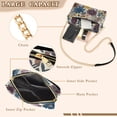 thumbnail image 3 of FORMRS Women Crossbody Purse with Chain Strap Vegan Leather Shoulder Handbag, Blue Flowers, 3 of 7