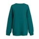 thumbnail image 5 of Tops de otoño para mujer,Blusa de mujer con degradado, manga larga, bolsillos, cuello redondo, informal, suave, para estar en casa, sopatenor, 5 of 8