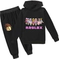 thumbnail image 2 of Roblox traje de ocio bidimensional periférico de animación de juego de dos piezas para niños y niñas, suéter y pantalones para niños, 2 of 4