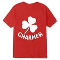 thumbnail image 4 of Boys Girls St Patricks Day Shirt Toddler Kids Irish Shamrock Clover T-Shirt Short Sleeve Tee Top 1-13 Yearsï¼Red,150), 4 of 4