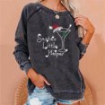 thumbnail image 1 of Pntutb Tops de mujer Impreso Media cremallera Fuzzy Fleece Neck Sudadera de manga larga Pullover tops Blusa Navidad Casual Suéter Camisas Tee Blusa Pntutb Pntutb-7160, 1 of 5