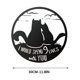 thumbnail image 3 of RKSTN Wall Sticker Nine Lives I Like To Spend Nine Lives With You Iron Metal Home Decoration, 3 of 6