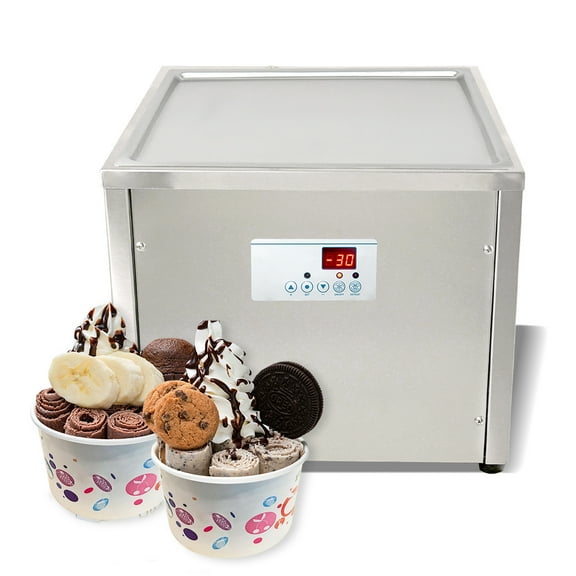Kolice Counter top Fried Ice Cream Machine,Roll Ice Cream Machine-18"X18" Square Pan,Smart Temperature Control