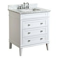 thumbnail image 6 of Eleanor 30" Bathroom Vanity with White Cabinet and Carrara Marble Top, 6 of 7