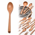 thumbnail image 2 of Harpily Dinnerware Wooden Spoons For Eating Wooden Spoons For Tea Wooden Teaspoons For Stirring Coffee Schima Wood Table Spoons For Cooking Small Serving Spoons For Soup Desserts & Cereal, 2 of 9