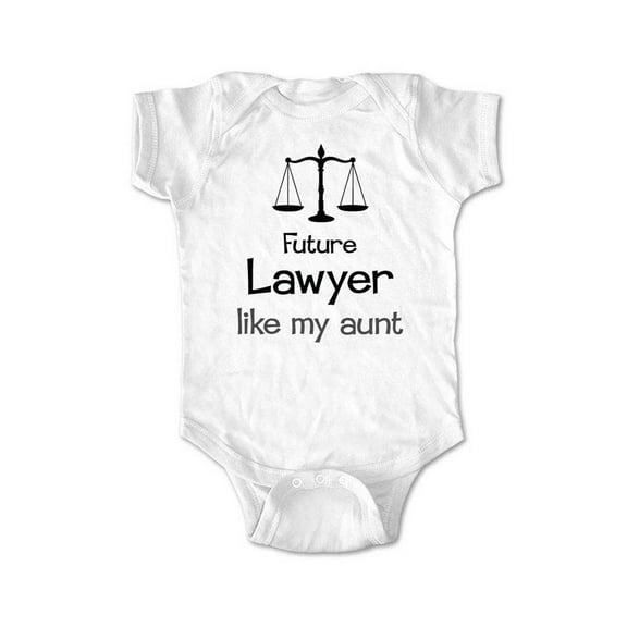 Future Lawyer like my Aunt - wallsparks cute & funny Brand - baby one piece bodysuit - Great baby shower gift!