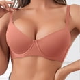 thumbnail image 2 of Feancey Everyday Push Up Bras for Women Deep V Neck Wireless Brassiere Solid Color Breathable Supportive Bralettes Casual No Underwire Bra Pink XL, 2 of 8