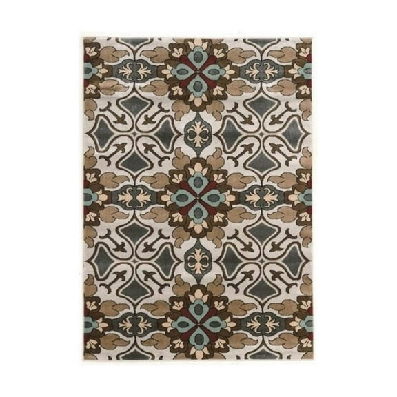 Hawthorne Collection 8' x 10' 2" Rug in Brown and Beige