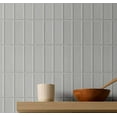thumbnail image 2 of S4Sassy Vintage Style Waterproof Wall Wrap, Textured Finish Mosaic Tile Wallcover, Vertical Subway Tile Pattern Contact Paper For Backsplash, Self Adhesive Vinyl Wallpaper - White-25"X120", 2 of 9